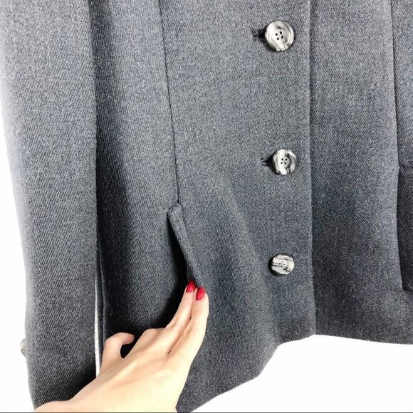 Vintage 1950s Claire Dratch Bethesda Fox Fur Collar Virgin Wool Jacket Coat S - Picture 9 of 16